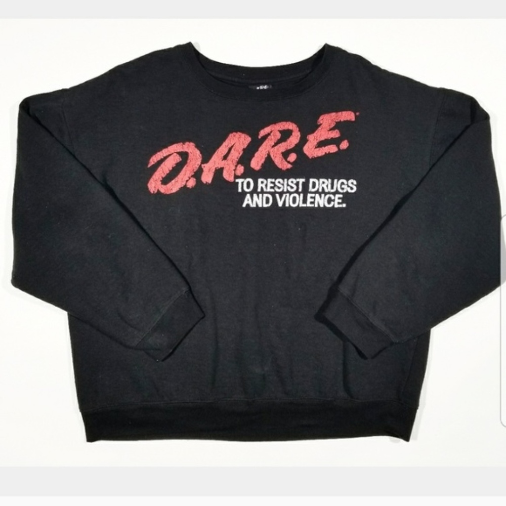 VTG D.A.R.E. 90s Street Throwback Black Sweatshirt